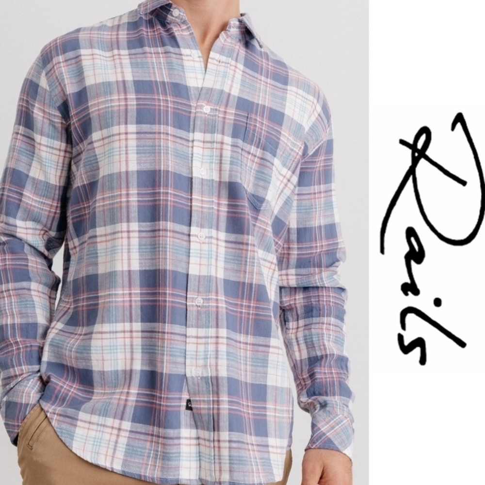 Rails-Wyatt in 'Ocean Tangerine' 100% Cotton Long Sleeve Button Down-Size XL - Picture 3 of 17